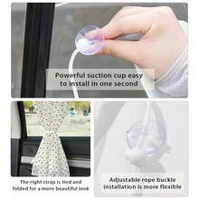 Car Sunshade Curtain, Suction Cup Mesh Curtain, Car Interior Sun Shade, Privacy Curtain, Double-Layer Printed Heart & Bow Curtain - Mesh - View 7