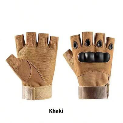 1 Pair Breathable Half Finger Gloves, Half Finger Motorcycle Riding Gloves With Detachable Shell, Adjustable Hook & Loop Closure, Breathable Mesh Design And Durable Fabric, Suitable For Cycling, Hiking, Outdoor Recreation, Camping, Fishing And Motorcycle Riding. Ergonomic Design For Outdoor Activities, Motorcycle Riding Equipment, Outdoor Gloves, Hiking Gloves, Durable Gloves, Multipurpose Gloves, Half Finger Gloves, Non-Slip Touchscreen Gloves, Ideal For Outdoor Sports Enthusiasts And Riders.