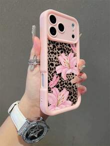1个豹纹百合花手机壳！亲肤TPU材质，豹纹百合花图案，樱花粉哑光边框设计，兼容 11/12/13/14/15/16/16 Pro Max，哑光软壳，全方位保护摄像头，防指纹，防污。个性绽放！豹纹花卉手机壳，兼容 17/17 Pro/17 Pro Max/Air，精准摄像头开孔，全方位保护手机壳 - 彩色 - 查看 4
