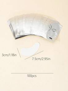 200 cặp miếng đệm cách ly nối mi, vật tư nối mi không rụng, thích hợp cho nối mi, dụng cụ nối mi, dụng cụ bảo vệ cách ly nối mi. - Bạc - Xem 11