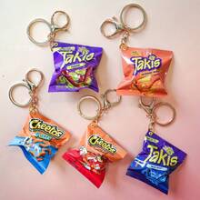 Creative Simulated Potato Chip Snack Bag Keychain Pendant - Multicolor - View 6