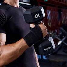 1pc Adjustable Weightlifting Wrist Wrap, Volleyball Wrist Support (Single Pack) - Black - View 5