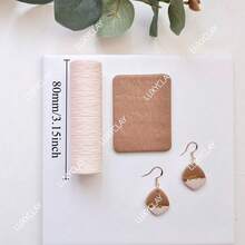 Polymer Clay Texture Roller, Embossing Pottery Texture Rollers For Earrings Jewelry & Pendant Making, Like Polymer Clay Texture Sheets, Great Work With Polymer Clay Cutters - Lines, Monstera, Leaves, Wood, Stripe, Mandala Texture - Beige - View 9