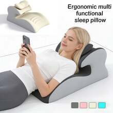 Premium Multi-Purpose Sleep Pillow, Ergonomic Reclining Wedge Cushion For Back Support & Bed Relaxing - Dark Grey - View 5