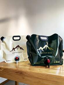 8升/28盎司可折叠便携式户外露营水袋，带阀门，储水袋，可收纳应急水瓶，男女通用，适用于露营、旅行、徒步、野餐、烧烤、应急备用，户外必备配件 - 彩色 - 查看 11