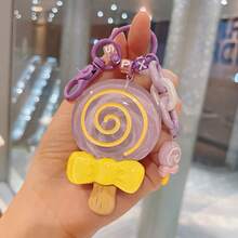 Single Cute Resin Lollipop Keychain Pendant - Realistic Lollipop Shape With Round Ring, Hang On Bag, Backpack, Car Keys - Resin Candycessory (Valentine's Day Gift) - màu xanh lá - Xem 8
