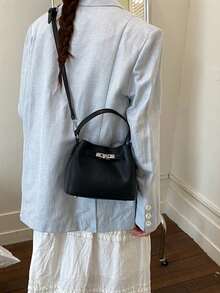 1个配件手提包，小巧方形手提包（仅配件，不含产品） - 黑色 - 查看 4