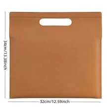 1pc Large Capacity Handheld File Bag, Magnetic Snap Design, Office Computer Bag - Multicolor - View 4