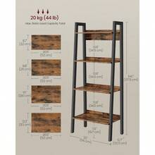 Bookcases - Rustic Brown + Black - View 3