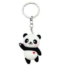 可爱熊猫卡通钥匙扣，日常使用 - 彩色 - 查看 5
