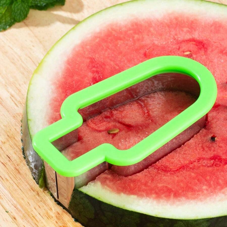 1pc Creative Fruit Platter Mold, Watermelon Slicer, Ice Cream Popsicle Shaped Fruit Cutting & Slicing Tool - Multicolor - View 1
