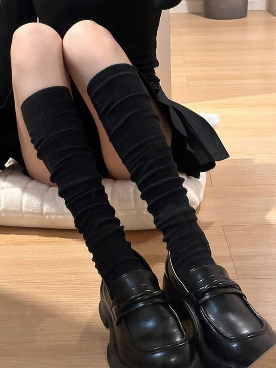 1 Pair Thigh High Socks, Cotton Over-The-Knee Tall Socks For Women - Multicolor - View 1