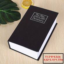 Caja fuerte falsa de libro de 11,5 * 8 * 4,5 cm / 4,5 * 3,15 * 1,77 pulgadas con llave, caja de almacenamiento oculta, caja de almacenamiento estilo diccionario, decoración de oficina en el hogar, caja de almacenamiento secreta WGM3 - Versión mini llave - Ver 14