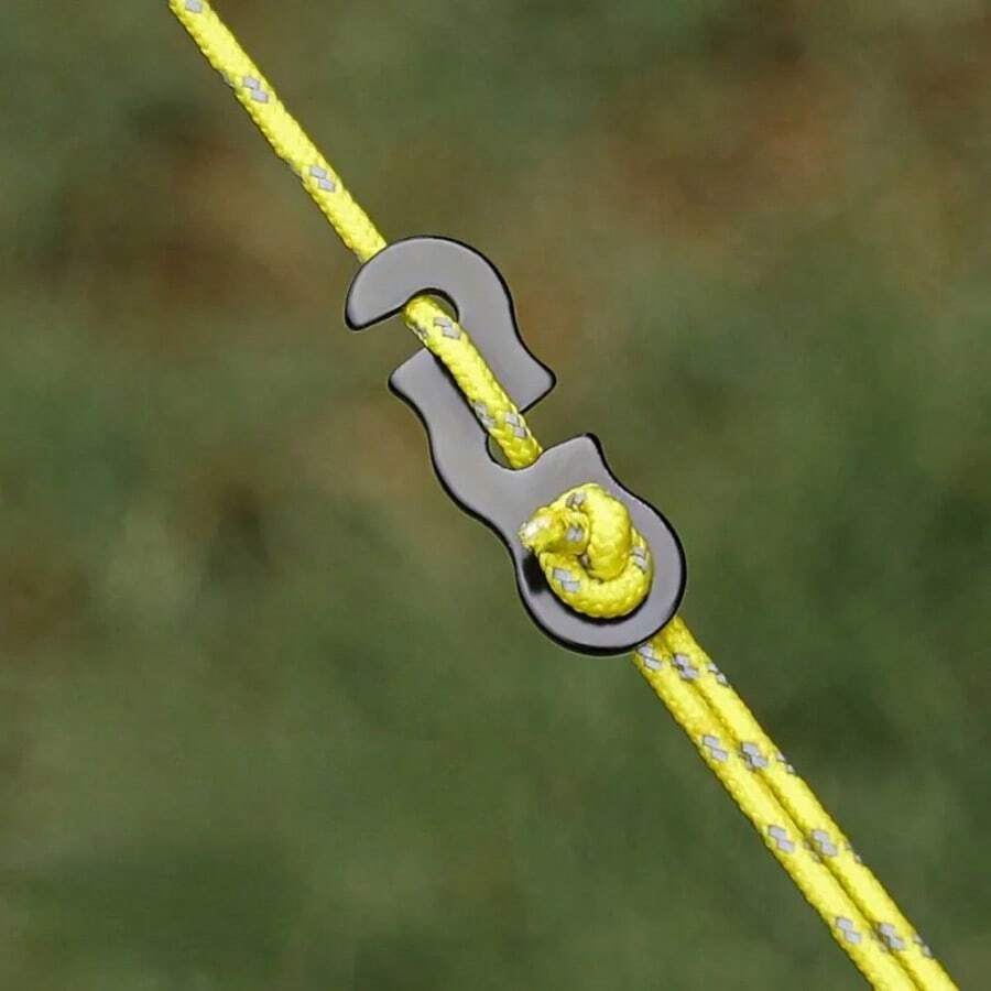 10pcs Outdoor Camping Aluminum Alloy Parachute Buckles, Tent Rope Adjuster, S-Shaped Wind Rope Buckle - Multicolor - View 1