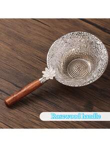 Rosewood & Ebony Wood Tea Infuser, Tea Filter, Tea Separator, Tea Strainer, Tea Accessories, Tea Brewing Tool - Multicolor - View 4