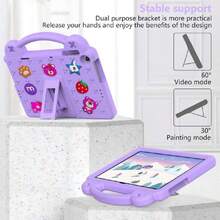 Case Compatible With Honor Pad X8 10.1" 2022 / Honor Pad X8 Lite / MatePad SE 10.1" 2022 / MatePad T10s / T10 / Enjoy Tablet 2 10.1", With Handle / Shoulder Strap / Stand, Light Purple-B, 42530840 - 咖啡棕 - 查看 2