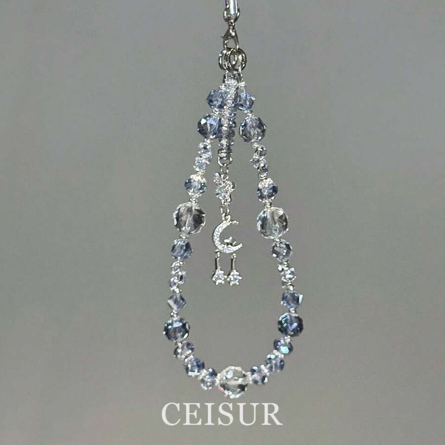 Bling Bling Transparent Ice Acrylic Summer Elegant Phone Lanyard - Clear - View 1