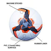 1 pièce Ballon de football, ballon de football doux résistant à l'usure pour l'entraînement et la compétition des adultes, Taille 4,5 - Orange - Voir 10