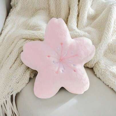 1pc Cute Cherry Blossom Petal Throw Pillow, Sofa Bedroom Tatami Living Room Cushion, Gift, Chair Office Chair Seat Cushion