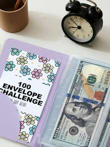 100信封100天存钱挑战手册和迷你预算活页夹，配有现金收纳信封 - 每天存50美元，持续100天，最终存到5050美元 - 可个性化日期/信封系统，情侣挑战现金预算活页笔记本，钱包，收纳袋，零钱包，现金储蓄簿，收藏纪念册，家庭财务账簿，储蓄文件夹，现金收纳袋，财务目标预算规划器，轻松有趣的储蓄计划 - 彩色 - 查看 4