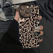 1 件装时尚豹纹平面图案 IMD 激光手机壳，软边硬背，高品质，适用于苹果 17/17Pro/17ProMax/16/16Plus/16Pro/16ProMax/15/15Plus/15ProMax/14/14Plus/14Pro/14ProMax、13/13Pro/13ProMax、12/12Pro/12ProMax、11/11Pro Max 等型号 - 彩色 - 查看 3