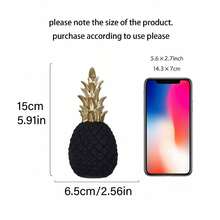 1件创意树脂金色简约风格菠萝雕塑艺术摆件，适用于客厅、卧室、办公桌、门廊、钢琴桌装饰，现代艺术菠萝装饰，婚礼家居装饰，置物架装饰，农舍餐桌装饰，极简菠萝造型装饰，客厅卧室现代家居装饰，中心装饰，母亲节礼物，毕业礼物，婚礼装饰 - 鳳梨 - 查看 11