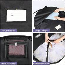 Túi đựng trang phục múa ba lê gấp gọn 40 inch, có khóa kéo, dùng để cất giữ váy múa ba lê. - màu đen - Xem 5
