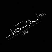 Car Outline ECG Heartbeat Strip Reflective Stickers For MINI S R55 R56 F56 F55 F57 F60 R60 Countryman JCW Vinyl Decals - Car Sticker - View 7