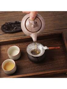 Rosewood & Ebony Wood Tea Infuser, Tea Filter, Tea Separator, Tea Strainer, Tea Accessories, Tea Brewing Tool - Multicolor - View 1