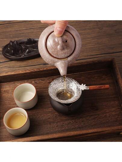 紫檀&エボニーウッド製 茶葉インフューザー、茶こし、茶葉分離器、ティーストレーナー、ティーアクセサリー、ティーブリューイングツール