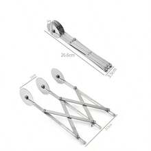 1pc Baking Tools, Stainless Steel Pizza Cutter, Adjustable Gap, Multi-Purpose Noodle Dough Cutter, Three-Wheel, Five-Wheel, Seven-Wheel Pizza Cutter - Silver - View 9