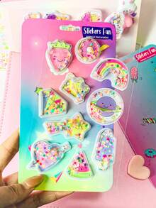 Adesivos de resina versáteis são materiais decorativos adequados para qualquer ocasião. Desde design de interiores, papelaria até artesanato e embalagem de presentes, suas aplicações são infinitas. - Multicolorido - Visão 5