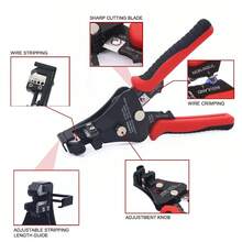 Kìm tuốt dây điện tự động đa năng 1 chiếc - Kìm cắt và bấm đầu dây kim loại dùng để tuốt, cắt và bấm đầu dây điện. - 1 - Xem 3