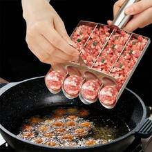 Stainless Steel Meatball & Salad Patty Maker Set - Non-Stick Multi-Functional Kitchen Tool For Making Perfect Shaped Meatballs, Dough And Ice Cream Balls - Silver - View 7