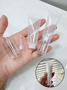 迷你旅行粉底液和精华液分装器 - 防漏便携式化妆品容器，适用于液体粉末，透明设计，非常适合旅行必备品、外出、出差、返校等。 - 彩色 - 查看 1