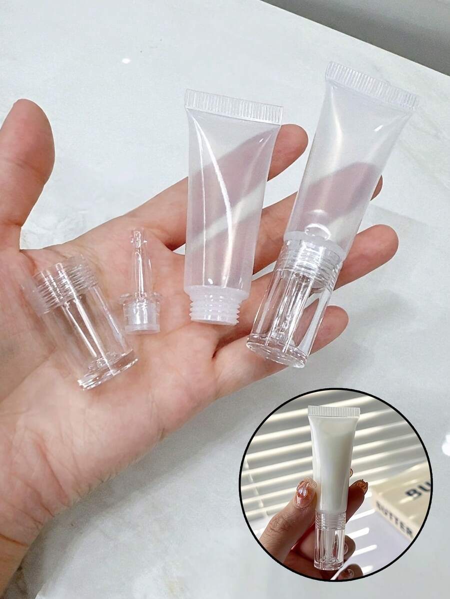 迷你旅行粉底液和精华液分装器 - 防漏便携式化妆品容器,适用于液体粉末,透明设计,非常适合旅行必备品、外出、出差、返校等。 - 彩色 - 查看 1