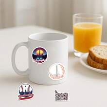 62pcs Washington Dc Vinyl Stickers, Beautiful And Practical, Suitable For Scrapbooks, Diaries, Bumpers, Skateboards, Water Bottles, Helmets, Water Cups, Car Stickers, Etc. - Random - View 8