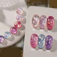 MIANEL GEL MIANEL 10ml 鹿角花凝胶指甲油，2026 新款超亮泽指甲油，钻石闪粉指甲油，红色指甲，黑色指甲，情人节美甲钻石闪粉指甲油 - 彩色 - 查看 14