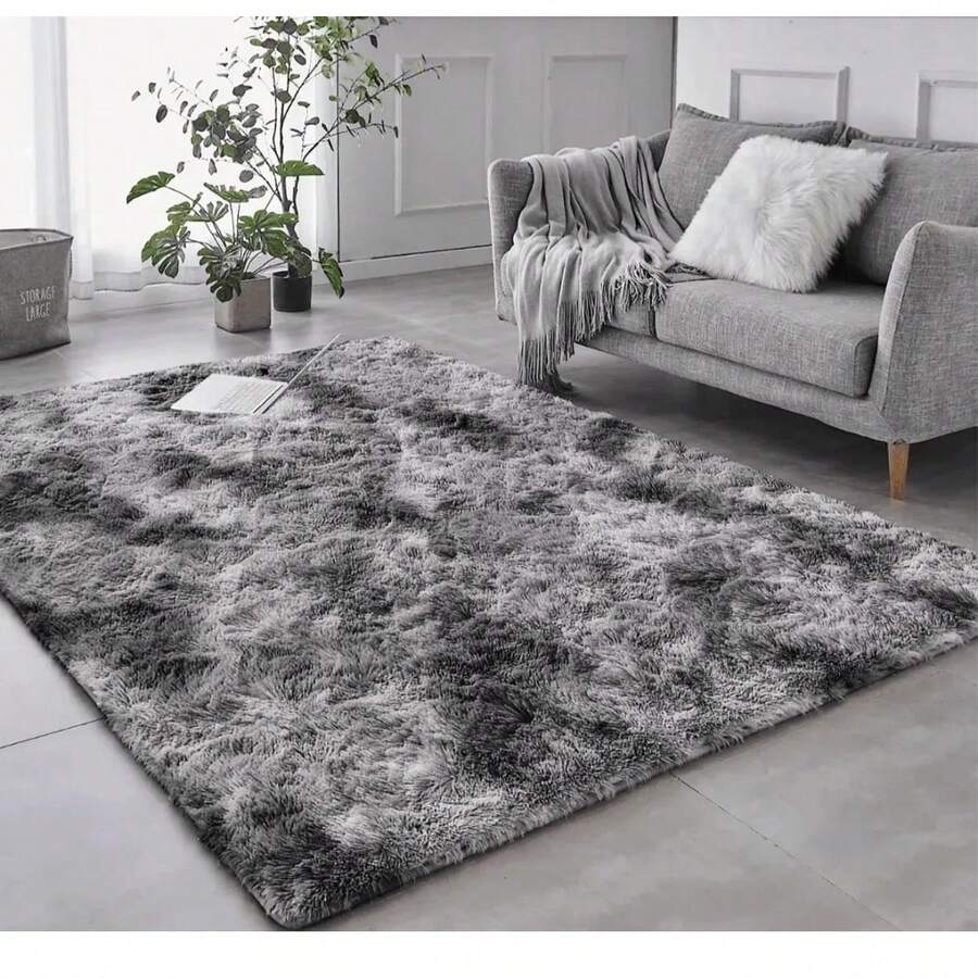 Soft Shaggy Rug For Bedroom Or Living Room, 1.40m X 2.00m - Dark Gray Blend - View 1