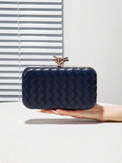 Women's Evening Bag, Fashion, Exquisite, High-End, Women's Clutch, Synthetic Leather, Woven Texture, Elegant Snake Skin Cosmetic Bag, Portable Wallet, Crossbody Bag, Detachable Shoulder Strap, Suitable For Wedding, Dance, Party