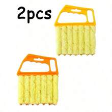 2pcs/Set Handheld Blind/Car Window Cleaner, Vent Cleaner, Curtain Duster With Removable Microfiber Cover For Convenient Cleaning, Air Conditioner, Car Vent, Fan Slot Cleaner, Home, School, Hotel, Christmas Cleaning Tool (2pcs/1pc Available) - C - View 10