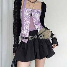 1pc Boho Faux Fur Solid Color Waist Belt, Y2K Vintage Versatile Furry Waist Cincher, Accessory To Pair With Coats, Jeans, Dresses, Suitable Daily Wear, Parties, Halloween - 黑色水鑽毛皮腰帶 - 查看 8