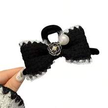 秋冬季优雅蝴蝶结发爪夹，毛绒发爪夏季发饰沙滩度假发夹 - 彩色 - 查看 5