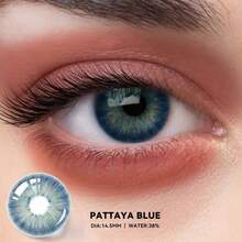 Blue Little Devil Eye Contacts – Moisturizing & Daily Wea - 藍色 - 查看 3