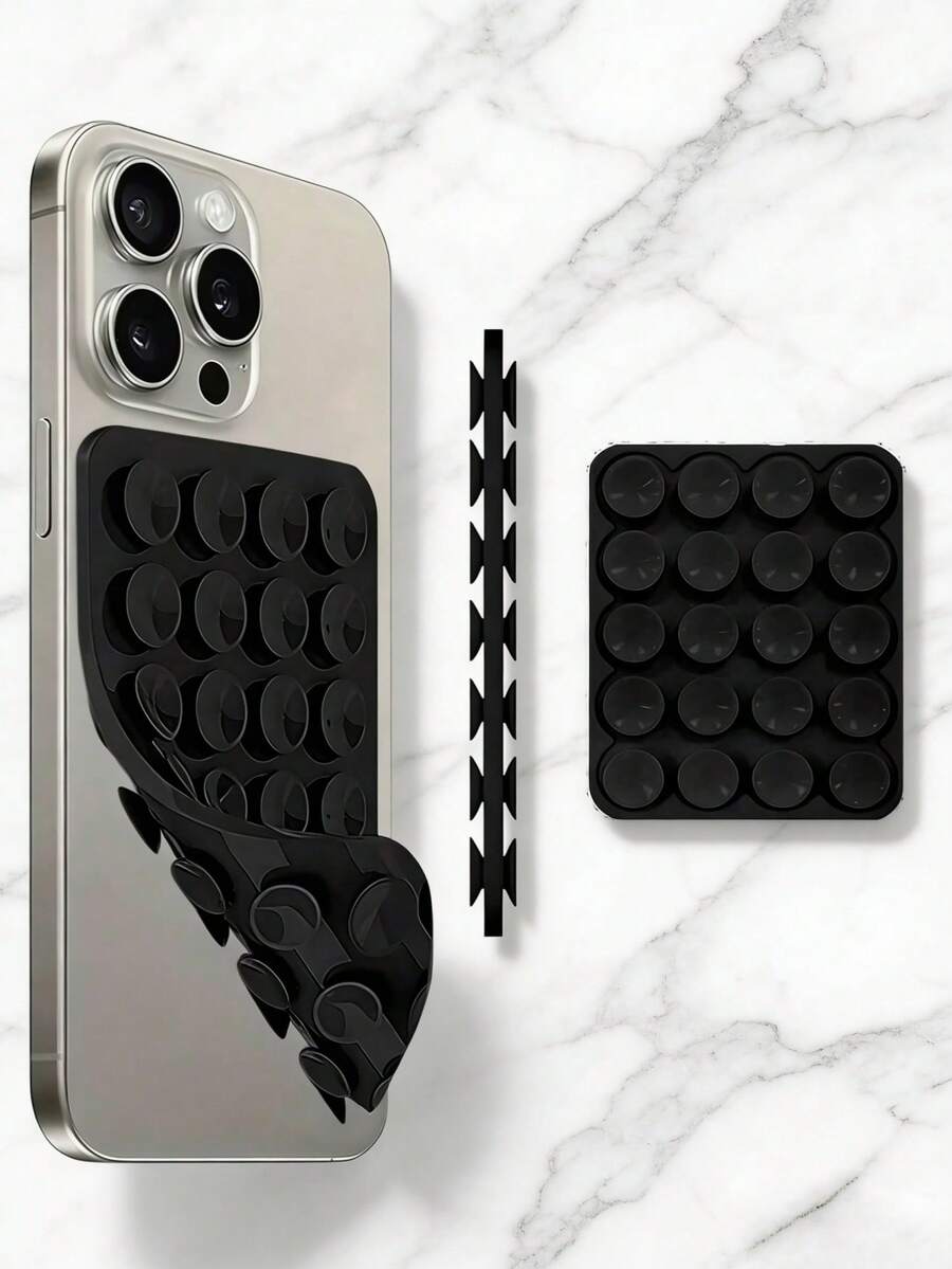 1pc Silicone Suction Cup Phone Case Mount Double Sided,Silicone Octo Cup Buddy Sticky Grip Holder For Cellphone, Hands-Free Phone Accessories Strong Grip Holder For Selfie And Video(28grain) Compatible With IPhone, Android Phone, Gift For Birthday, Family, Friends Gifts Birthday Bathroom Phone Holder Phone Stand Sticky Stand - 彩色 - 查看 1