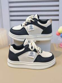 2026春夏秋季儿童白色运动鞋，男女童软底休闲鞋，透气防滑耐穿轻便时尚 - 黑色 - 查看 6