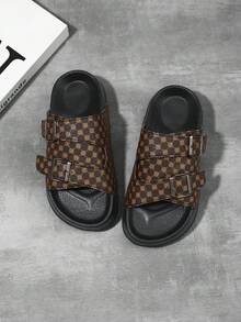 Sandal đế dày dành cho nữ - Sandal đế bằng thoải mái với quai điều chỉnh được. - màu nâu - Xem 4
