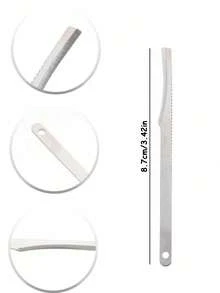 5/3/1 Pcs Stainless Steel Pedicure Scissors, Multi-Functional Reusable Callus Remover Blades, Suitable For Removing Foot Calluses, Trimming Nails, Foot Exfoliation, For Home Use, Nail Salons, Foot Spa, Foot Care Tools, Foot File - Silver - View 5