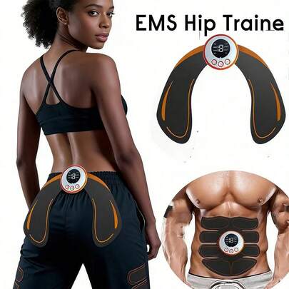 AXH Estimulador muscular recargable por USB, entrenador de glúteos y articulaciones, estimulador de abdominales ABS, masajeador de fitness