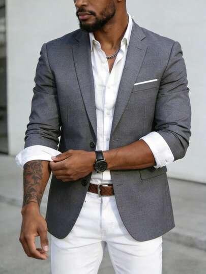 Men's Suit, Casual Blazer Jacket, Single Piece Suit Top, Basic Suit, Elegant Business Casual Formal Party, Gift For Men